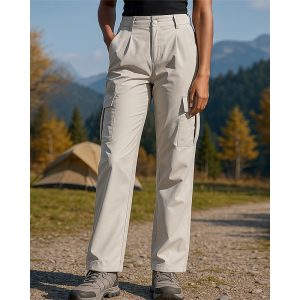 Női Teher nadrág Planinarske hlače Tavasz Ősz Külső Normál Vízálló Szélbiztos Nadrágok Zseb Fekete Rózsaszín Spandex Kempingezés és túrázás Golf Futás S M L XL XXL — Khaki / S