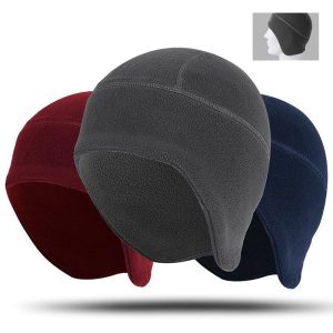 Fülvédős kalap Sapka Kötött Beanie Zafír Vörösbor Tömör szín Melegen tartani Gyapjú bélés Szélbiztos Kényelmes — Sapphire / One-Size